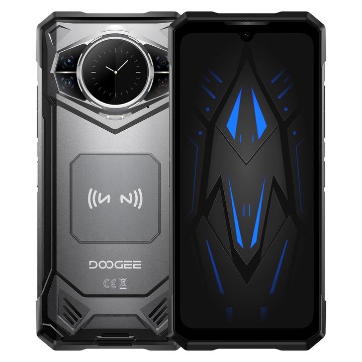Okostelefon Doogee S200E, 48GB RAM, 256GB, fekete, 6.72x10100mAh, AMOLED 1.32"