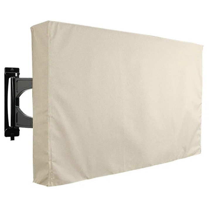 Husa protectie TV 22-24 inch, impermeabila, rezistenta la intemperii, bej