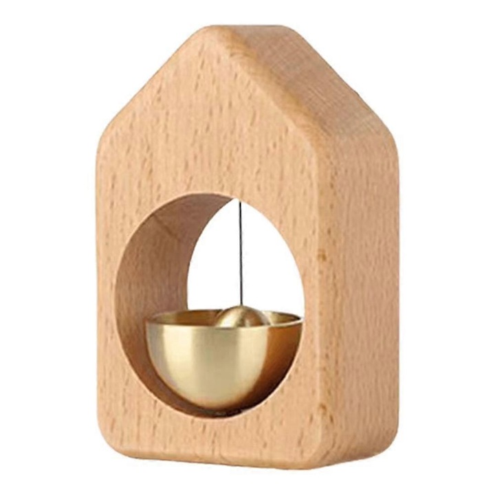 Sonerie magnetica din lemn, stil japonez, decorativa, beech, 10x5cm