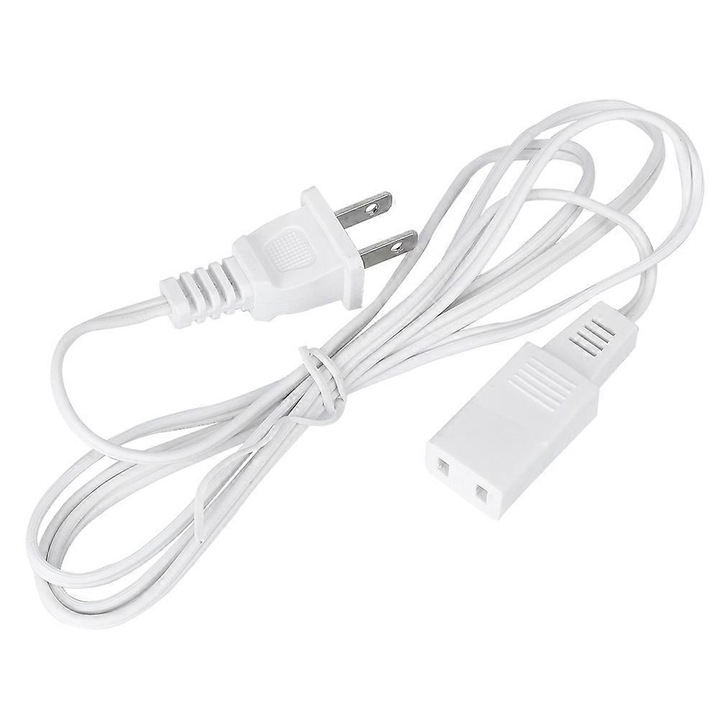 Cablu de alimentare pentru masini de tricotat KH900/KH910/KH920/KH930/KH940/KH950/KH950i, ABS si silicon, izolatie buna, 110V, stecar US, Alb, 1 buc