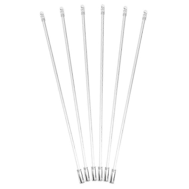 Set 6 tije transparente pentru jaluzele, plastic, 43x1.3x1.3cm