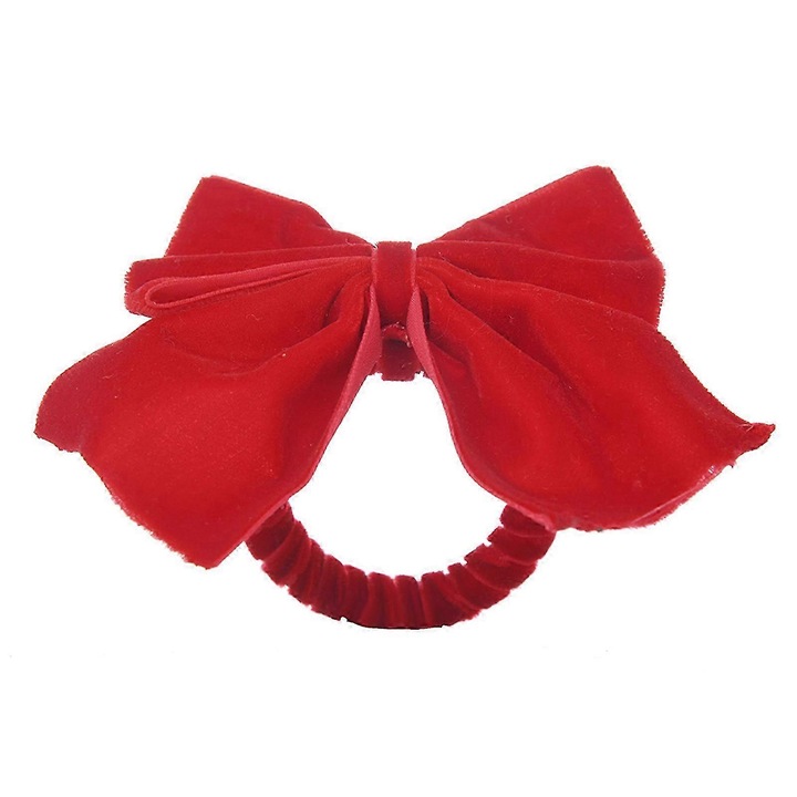 Suport servetele, funda rosie, catifea, 6x6x2cm