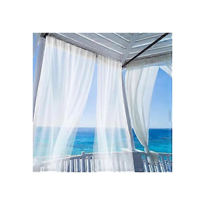 Perdea pentru exterior, impermeabila, cu protectie tantari, poliester, 3x2.3m