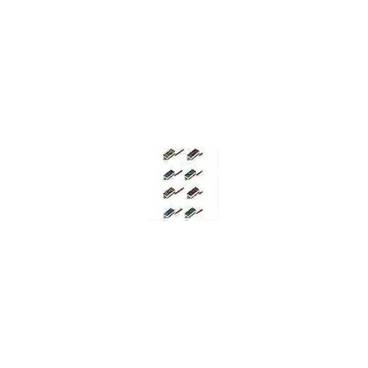 Комплект 8 цифрови волтметъра, многоцветни, 4.5-30V, пластмаса, 2x2x2cm