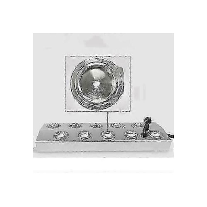 Nebulizator ultrasonic 10 capete, generator de ceata pentru iaz si fantana, capacitate 7000 ml/h, alimentare 48V 400W, protectie la lipsa de apa, cablu 5M, argintiu, 1 buc.