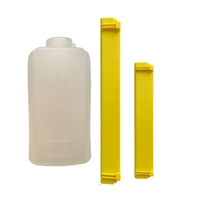 Set rezervor apa si lame racleta pentru Karcher WV6 5.633-254.0/5.633-360.0, etans, plastic rezistent, lame cauciuc 280mm/170mm, alb/galben, 1 set