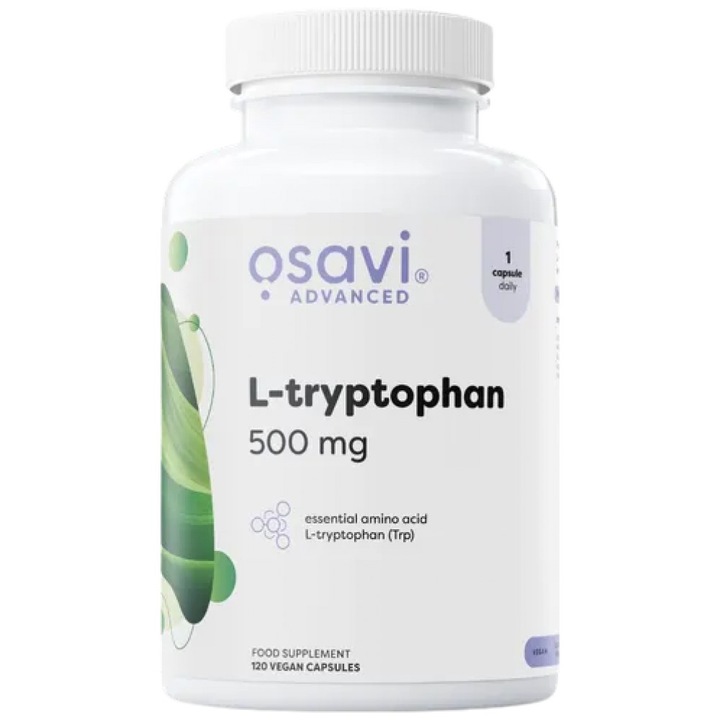 Хранителна добавка Osavi L-Tryptophan 500 mg, 120 капсули