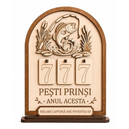 Contor pentru peștii prinși, din lemn, 150 x 200 mm