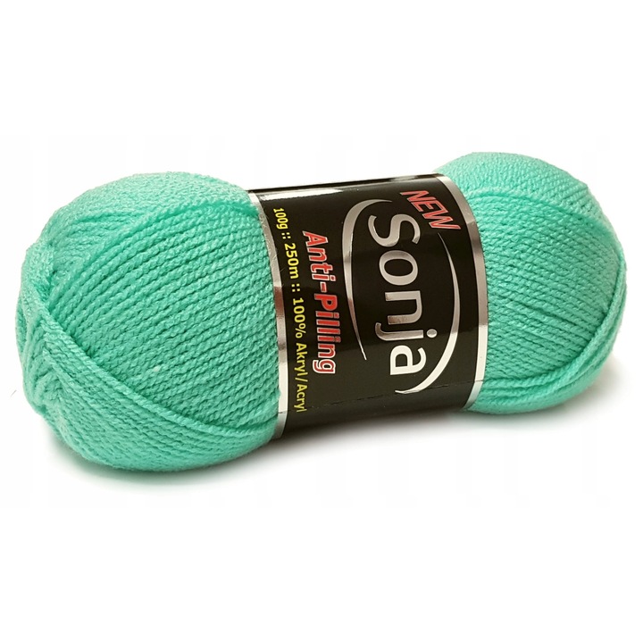 Sonja Anti-Pilling kötőfonal/fonál, 100% anti-pilling akril, 250 m/100 g, sötét menta, 100 g