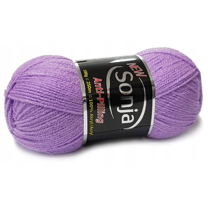 Sonja Anti-Pilling kötőfonal, akril, világoslila, 100g 250m