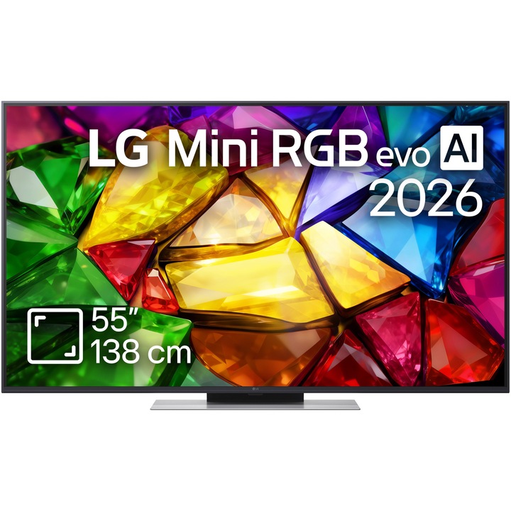 Televizor LG MiniRGB evo 55MRGB87B3B, 139 cm, Smart, 4k Ultra HD, 144 Hz, Clasa E ( Model 2026)