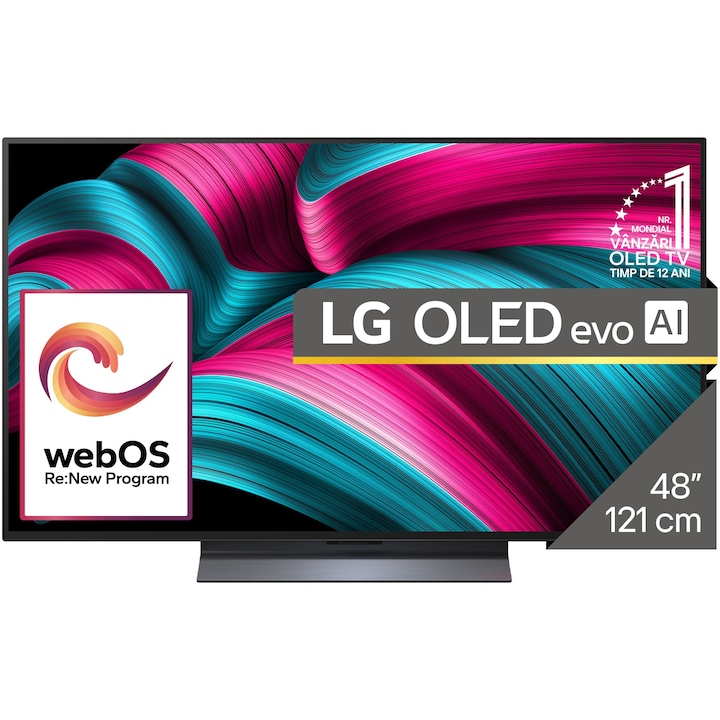 Televizor LG OLED evo 48C51LA, 48" (121 cm), Smart, 4K Ultra HD, 100 Hz, Clasa G