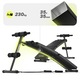 Állítható pad, Zipro Sixbox, maximális súly 110 kg, összecsukható, állítható ülés, 2 fitnesz gumiszalaggal, Fekete