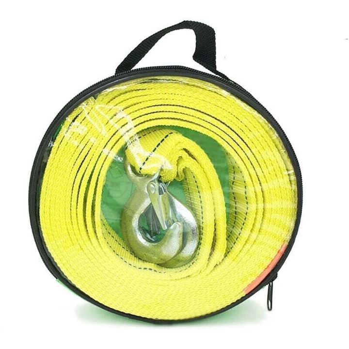 Chinga remorcare 5 tone 5m cu carlige siguranta