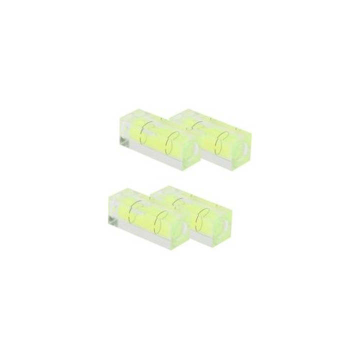 Set 4 nivele cu bula, ABS, mic, pentru ajustare diverse, multicolor