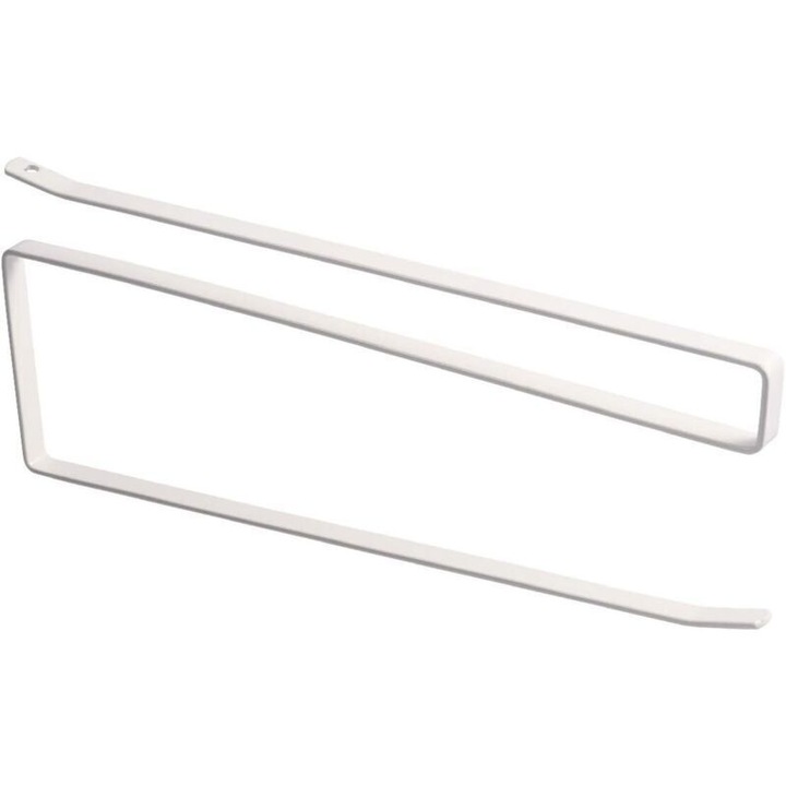 Suport pentru role de hartie, dispenser sub dulap, metal vopsit, rezistent la rugina, montaj fara gaurire, alb, 1 bucata