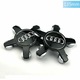 Keréktárcsa közép kupakok, kerékagy kupakok 4f0601165, embléma 135 mm, ABS-ből, gyors szerelés, kompatibilis Audi A4/A5/A6/S6/R8/RS4/RS6/TT/Q5/Q7 modellekkel, fekete/króm, 4 darab