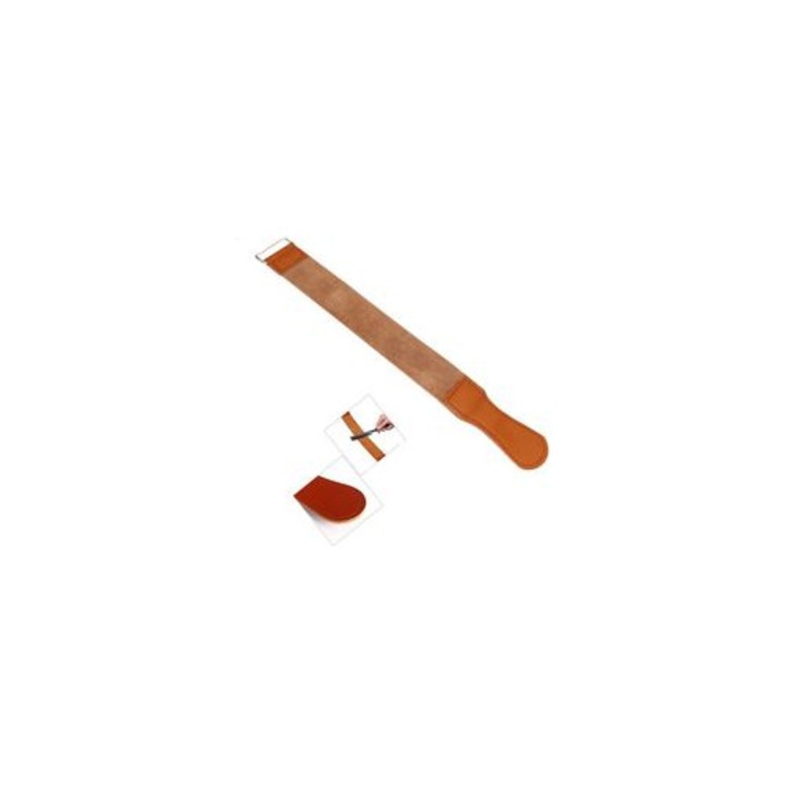 Curea de ascutit piele maro 42x5.8cm set