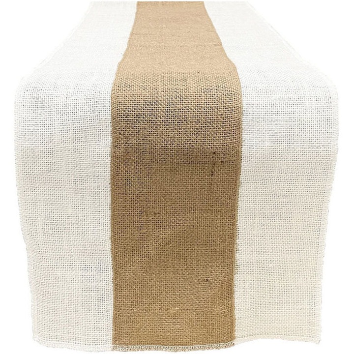 Rusztikus juta asztali futó 30x180cm barna