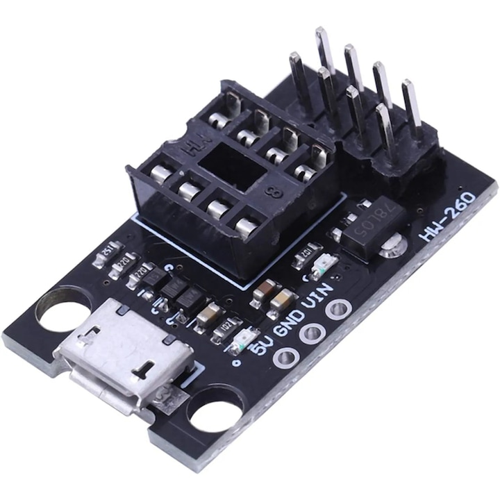 USB Fejlesztő és Programozó Kártya ATtiny13A-ATtiny25-ATtiny45-ATtiny85