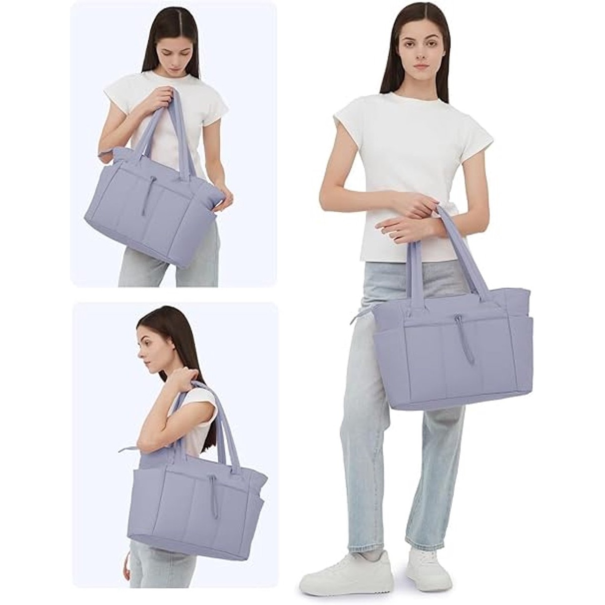 Geanta laptop violet 15.6 inch usoara si spatioasa cu compartimente multiple