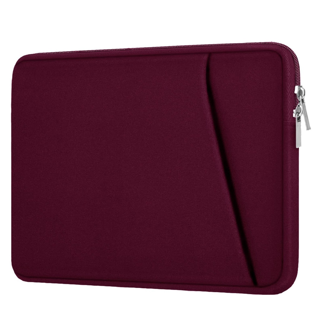 Geanta laptop, 15-16 inch, burgundy, cu buzunar frontal, protectie socuri