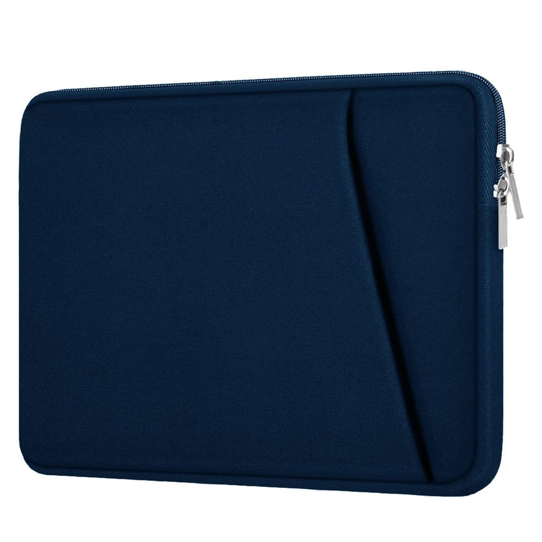 Geanta laptop, 34,5x25cm, albastru marin, slim, rezistenta la socuri