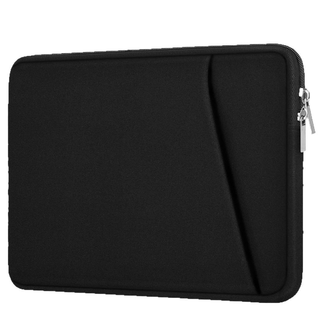 Husa laptop neagra, 34,5x25cm, 36x26cm, 39,5x28cm, captusita, cu buzunar suplimentar
