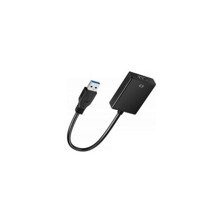 Adaptor USB 3.0 la HDMI, Full HD 1920x1080p, 60Hz, negru