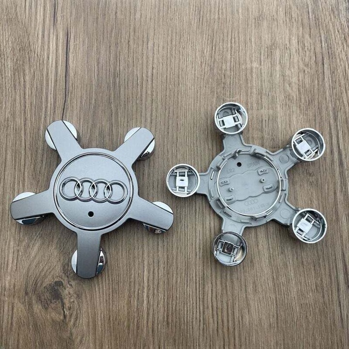4 db keréktárcsa közép kupak készlet 135mm ABS szürke Audi A4 A5 A6 Q5 Q7