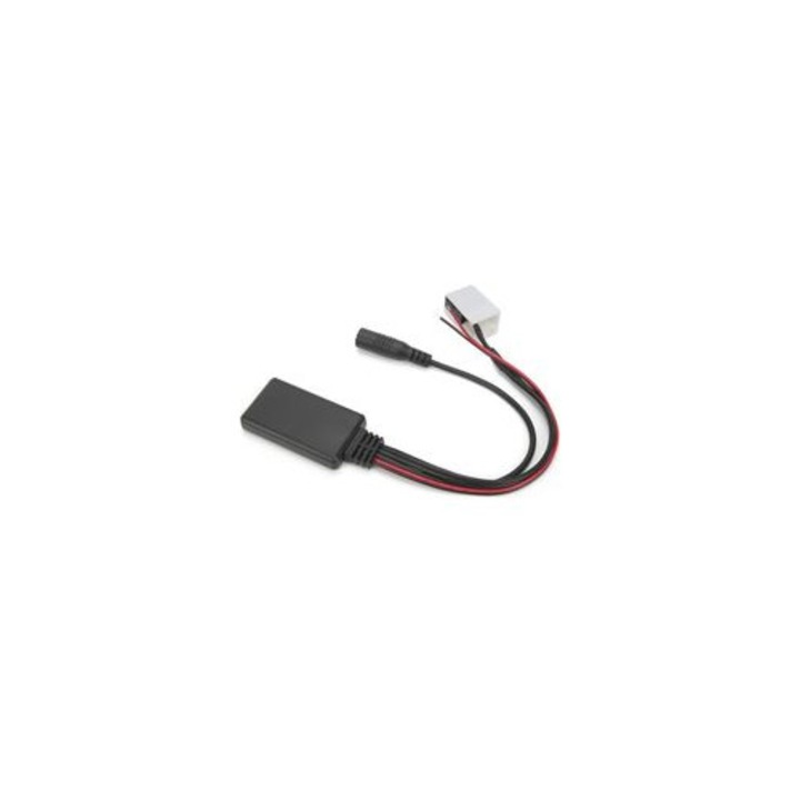 Adaptor AUX Bluetooth 12 pini pentru RD4, compatibil Blaupunkt/VDO pentru Peugeot/Citroen, cu microfon si functie apeluri maini libere, ABS, Negru, 1 buc