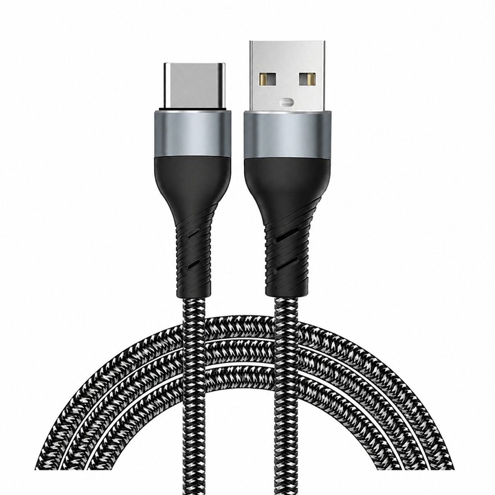 WUW X213 Плетен Кабел за Зареждане 2.4A 1M – USB към TYPE-C Digital One LSSS01955 – 2598097, 2.4A, USB, TYPE-C