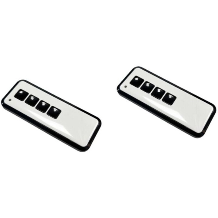 Telecomanda/transmitator compatibil Novoferm MINI-NOVOTRON 522/524, 433,92 MHz, baterie integrata, carcasa ABS, raza transmisie 100 m, Alb/Negru, 2 bucati