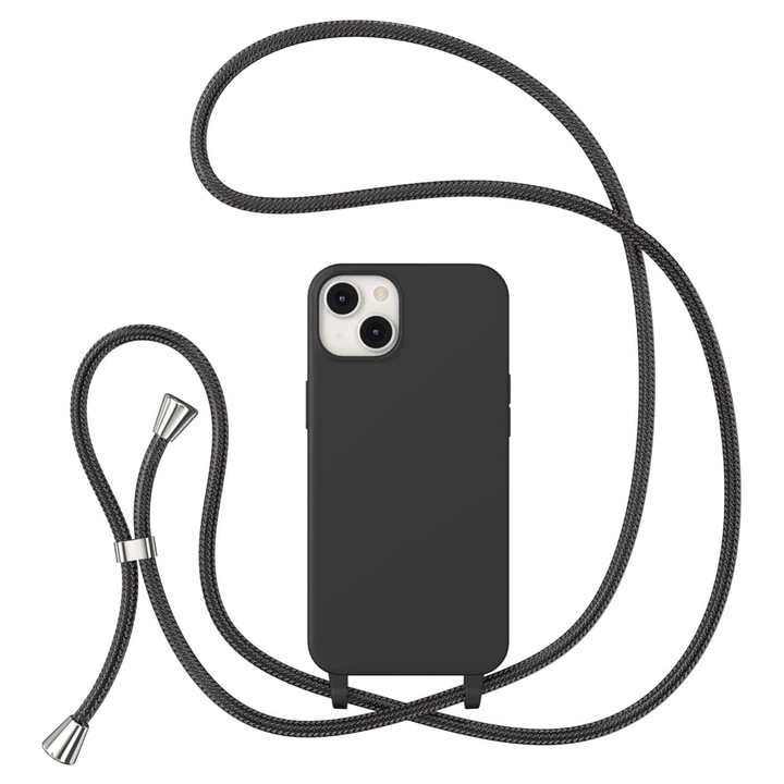 TP-16 Husă din silicon cu șnur pentru Samsung A35 – Negru Digital One LSSS01672 – 2275436