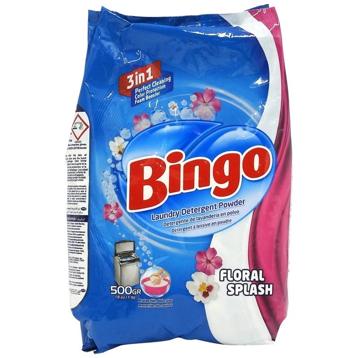 Mosószer, Bingo, Kézi 500 g Floral Splash