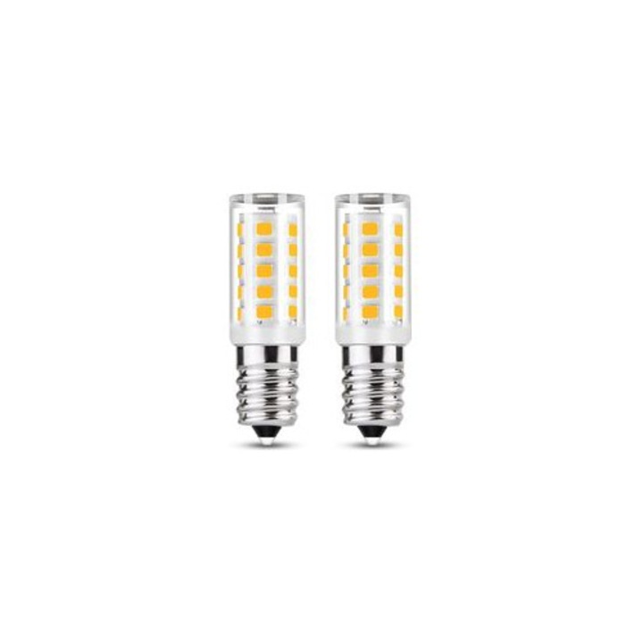 2 darabos szett, E14 3W LED izzó, 35W-nak megfelelő, 350 lm, 3000 K meleg fehér, kerámia, 360°-os sugárzási szög, 10.000 óra élettartam
