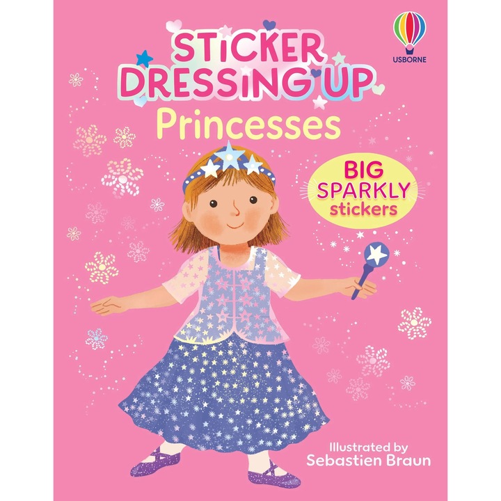 Carte cu stickere - Sticker Dressing Up - Princesses, Usborne