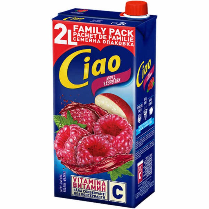 Bautura racoritoare necarbogazoasa cu gust de mar si zmeura, Ciao, 2 l