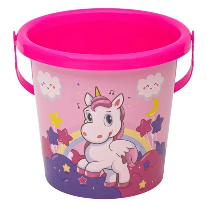 Кофа за плаж Еднорог Дъга Фуксия Ø17x15.5см