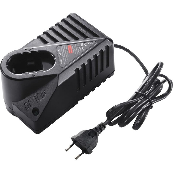 Incarcator baterii AL1411DV, pentru acumulatori Ni-MH/Ni-Cd 7.2V-18V 1.5A, incarcare inteligenta cu LED indicator, compatibil cu bormasini Bosch GSR7.2/GSR9.6/GSR12/GSR14.4, negru, 1 buc