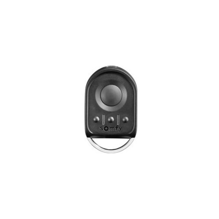 Telecomanda/transmitator compatibil cu Somfy RTS, Keygo RTS 4 canale, programare prin inregistrare la receptor, baterie CR2430, negru, 1 buc