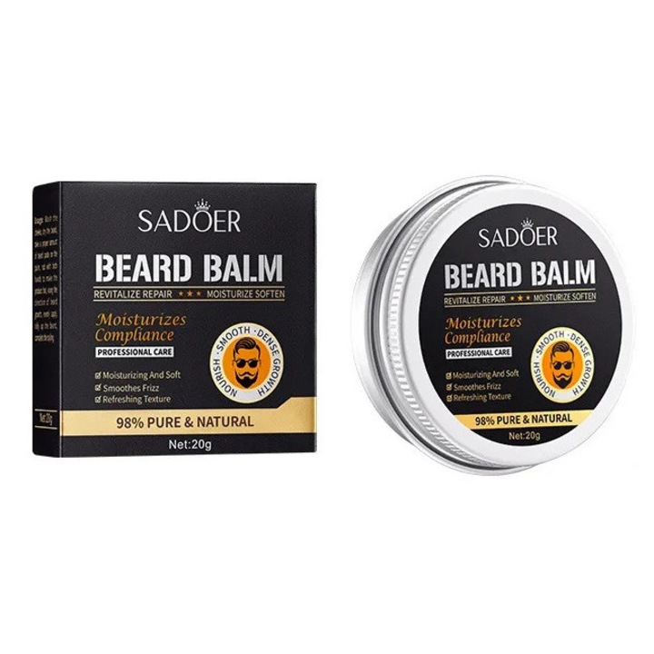 Balsam pentru barba, hidratare intensa si aspect neted, sanatos, Sadoer, 20 g