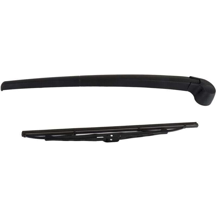 Set 2 piese, brat si lama stergator luneta spate Audi A3 8P 2003-2008, din plastic si cauciuc, rezistent si durabil, negru, 44,2 cm