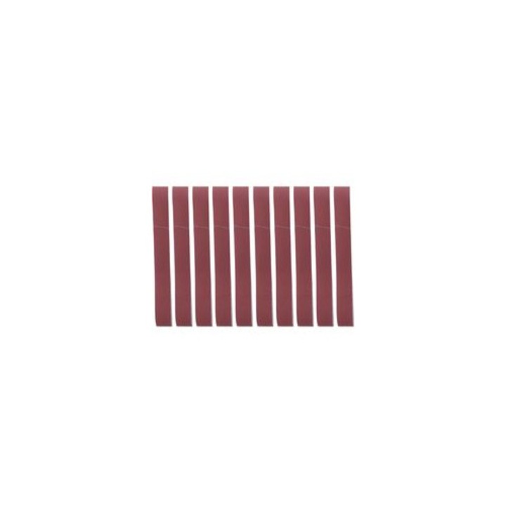 Banda abraziva / banda de slefuit 740 x 40 mm oxid de aluminiu, granulatie 120, pentru slefuitor/polizor, rosu inchis, 10 bucati