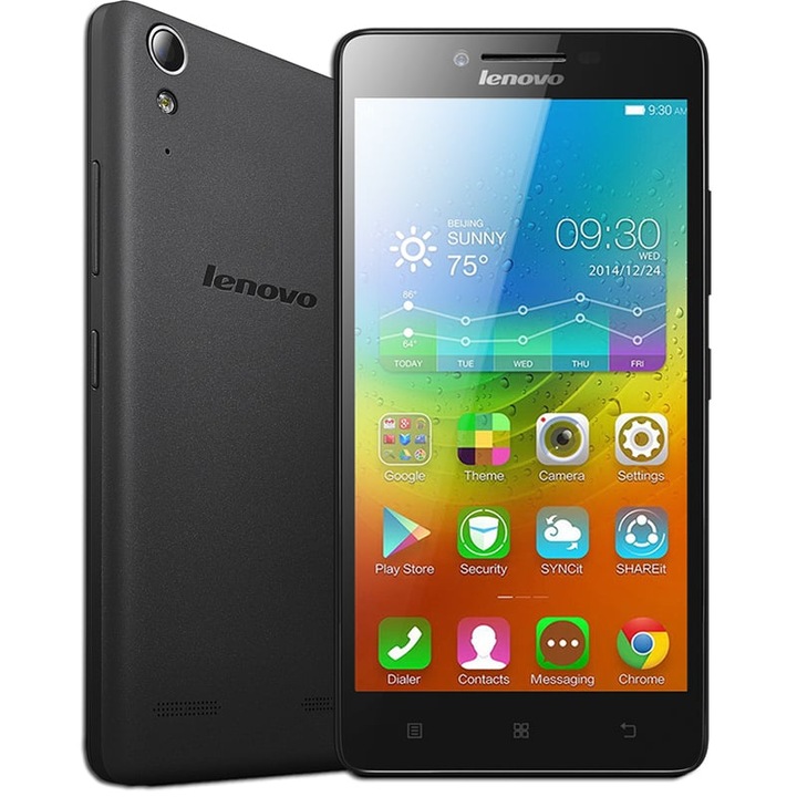 Akkufedél (kamera nélkül) Lenovo A6000-hez – Fekete Digital One LSSS02313 – 739010