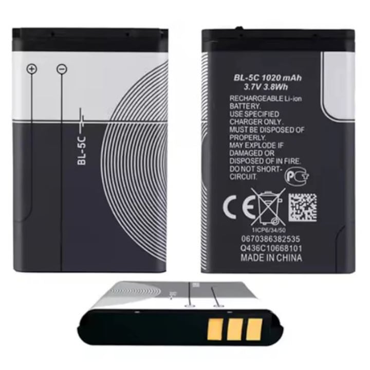NO Brand akkumulátor Nokia BL-5C 1000mAh Digital One LSSS01787 – 2615348, 1000mAh