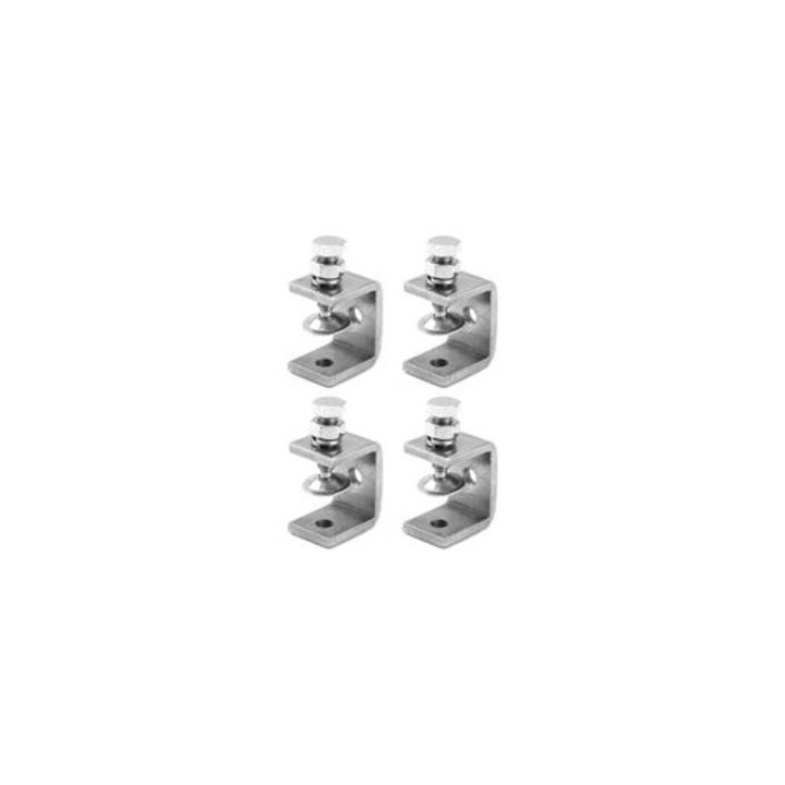 4 db C bilincs készlet, rozsdamentes acél 304, ezüst, 32x24x30mm, 16-25mm