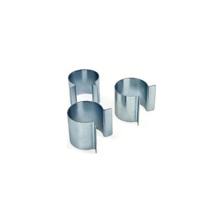 20 darabos készlet, bilincsek fóliasátorhoz/alagúthoz ponyvához, horganyzott acél, 25 mm/32 mm átmérő, ezüst