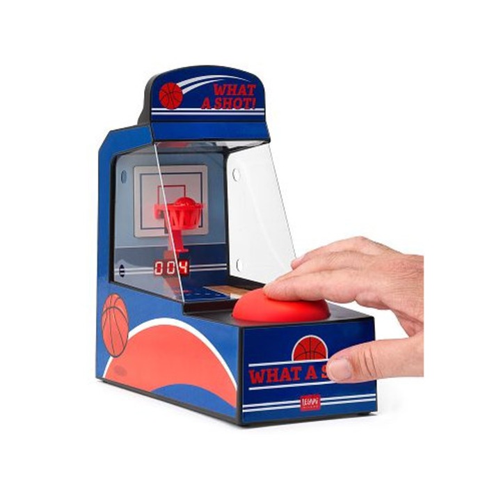 Joc Arcade - Mini-Basketball - What a Shot!, Plastic, Albastru, 8 ani ani