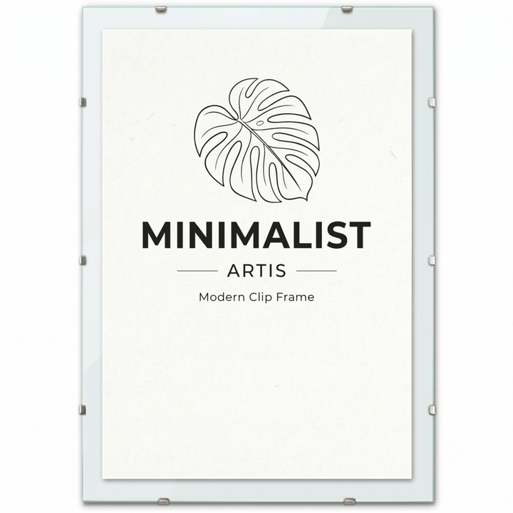 Minimalist, Frameless, Antirama Plexiglas ARTIS MINIMALIST 40x60 cm, Protectie UV, Margini impermeabile, Clipsuri Premium